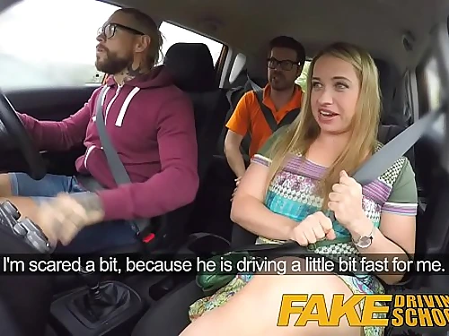 Faux Driving College Learners post lesson mischievous orgasm tear up sesh