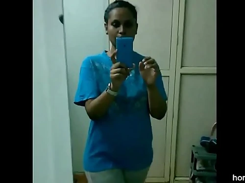 Indian Girl Switching Her Sports Wear After Gym Homemade